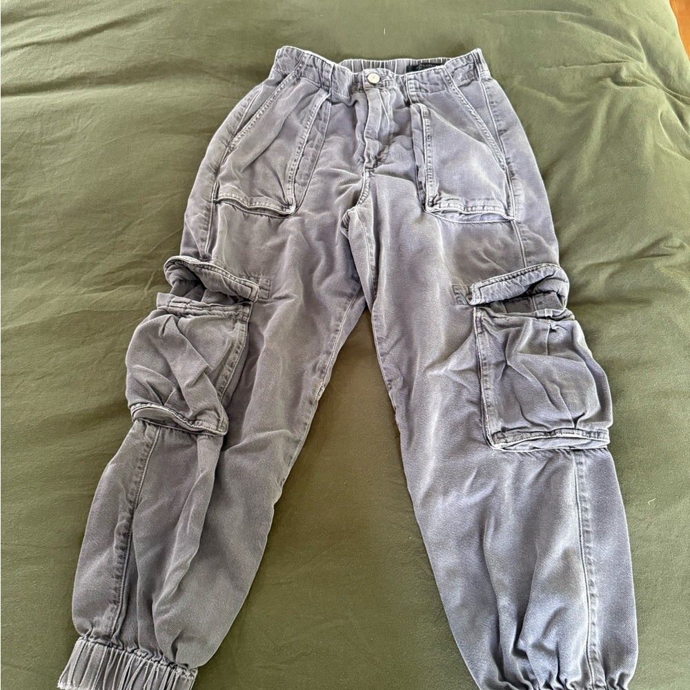 All Saints Charcoal Cargo Pants